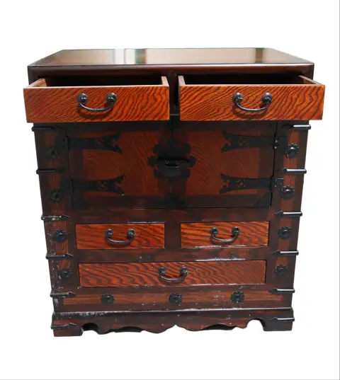 Vintage Korean Tansu Chest With Iron Hardware, photo 4 of 12