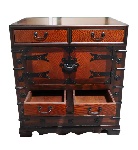 Vintage Korean Tansu Chest With Iron Hardware, photo 5 of 12