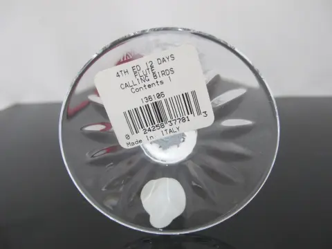 Waterford Crystal 12 Days of Christmas Calling Birds Champagne Flute Charm & Box, photo 10 of 12