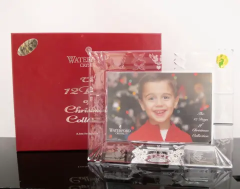 Waterford Crystal 12 Days of Christmas Limited Edition 4x6 Photo Frame W/Box, photo 1 of 12