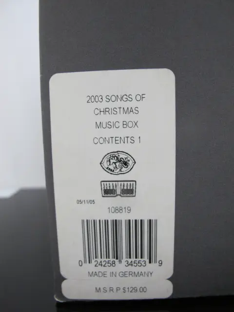 Waterford Crystal 2003 Songs of Christmas Silver Bells Music Box, photo 10 of 10