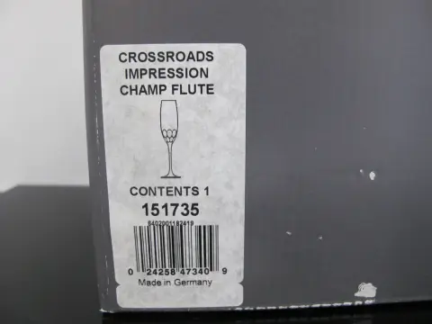 Waterford Crystal Crossroads Impression Champagne Flute Glass Original Box, photo 7 of 7
