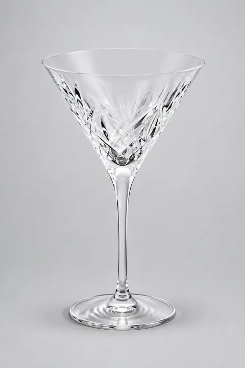 Waterford Crystal Huntley Martini Glass Smooth Stem 6 7/8" Pair, photo 2 of 9