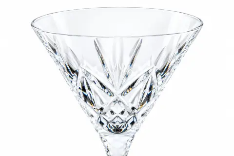 Waterford Crystal Huntley Martini Glass Smooth Stem 6 7/8" Pair, photo 3 of 9