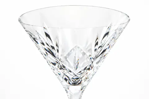 Waterford Crystal Huntley Martini Glass Smooth Stem 6 7/8" Pair, photo 4 of 9