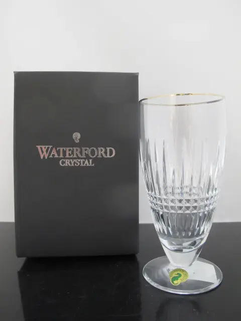 Waterford Crystal Lismore Diamond Platinum Iced Tea Glass Unused in Box, photo 1 of 9