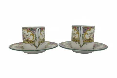 Wedgwood Colorful Floral St Austell China Demitasse Coffee Cup & Saucer Set, photo 7 of 12