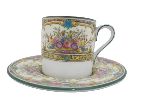 Wedgwood Colorful Floral St Austell China Demitasse Coffee Cup & Saucer Set, photo 11 of 12