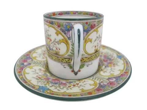 Wedgwood Colorful Floral St Austell China Demitasse Coffee Cup & Saucer Set, photo 12 of 12